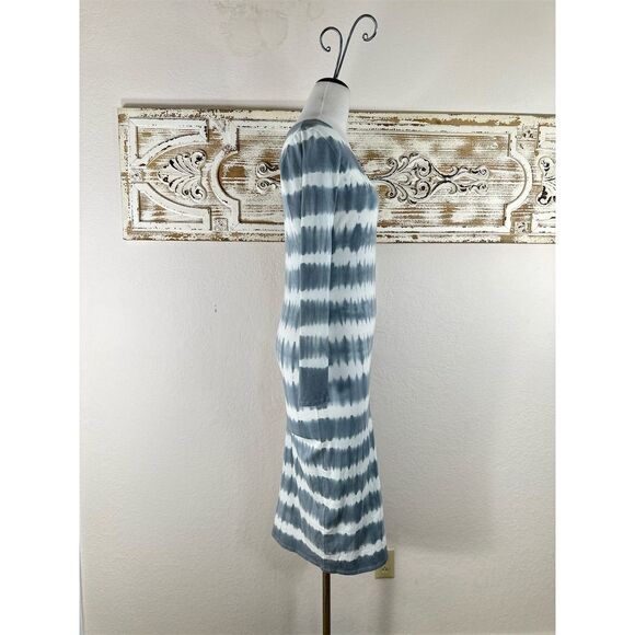 Peruvian Connection Women's Gray Tie-Dye Maxi Dress Size M Long Sleeve - Picture 2 of 6